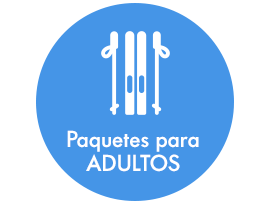 Paquetes material de esquí para adultos